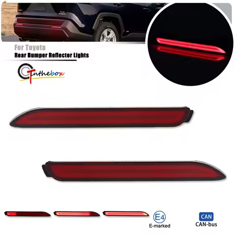 LED Rear Bumper Reflectors Tail/Brake Lights For Lexus RC350 IS-F RX300 NX200t NX300h For Toyota RAV