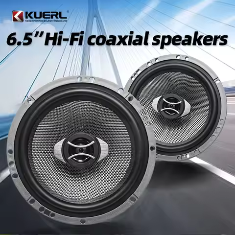 HOT KUERL High Quality HI-FI Grade 2-Way RMS 60W 88DB Car audio Coaxial Speakers 6.5inch 4ohm 90mm-F