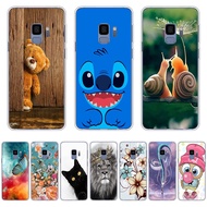 A34-Glazed theme soft CPU Silicone Printing Anti-fall Back CoverIphone For Samsung Galaxy a6 2018/a8 2018/a8 2018 plus/j6 2018/s9