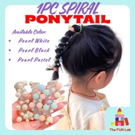 TFL 1PC Fashionable Spiral Ponytail with Pearl for Girls Hair Accessories Gift Ideas