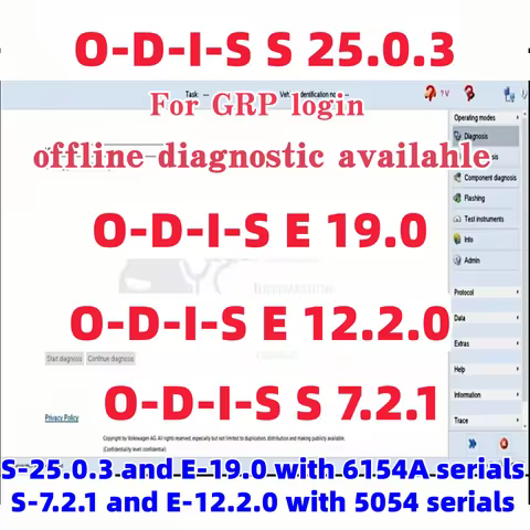 2025 latest version Odis Service 25.0.3 or S 7.2.1 Odis Engineering 19.0.0 or 12.2.0 database of 505