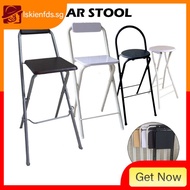 Bar Stool Foldable High Chair Iron Bar Chair Home Dining Chair 8WBH M8VG
