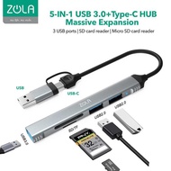 Bps - Zola 5 In 1 Usb 3.0-Type-C Usb Hub Speed Card Reader Sd Card/Micro Sd Laptop
