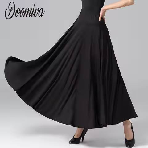 Long Skirts Swing Women Maxi Spanish Flamenco Skirt Carnival Waltz Ballroom Belly Dance Costume Woma