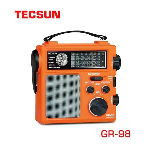 TECSUN GR-98 DSP frequency modulation medium wave short wave pointer type hand-cranked emergency rad