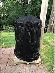 Cozzka 55 Gallon Ugly Drum Smoker Cover for Barrel Smoker Waterproof Heavy Duty Barrel BBQ Smoker Gr