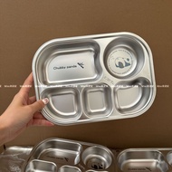 316L Stainless Steel Dinner Plate Children Baby Office Workers Adult Canteen Kindergarten Household 