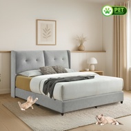 LOFT LIVING ELISABETH Queen & King Size Pet Friendly Divan Bed-Grey