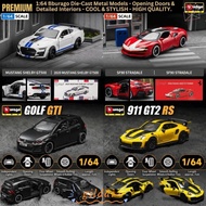 GILDAI Bburago Ferrari, SF90 GT500 1:64 Die-Cast Car‌ Model, Original Open-door 911 GT2 RS Alloy Chi