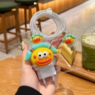 Cute fried fur, Samsung 25W Cartoon Charger Protector, Samsung 25W Charger Head Cable Protector, Sam