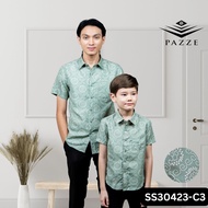 [Batik Sedondon 1/2] Pazze Printed Batik Slim Fit Short Sleeve Kids Set - 260C/264C/313C/316C/326C/3