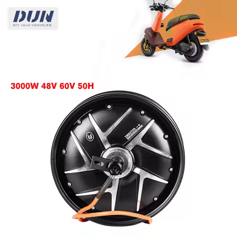YMMotor 10x2.15 Inch 3000W 48V 60V 50H Brushless Gearless In-Wheel Hub Motor