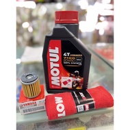 100% GENUINE MOTUL 4T + LC135/Y15ZR OIL FILTER COMBO SET