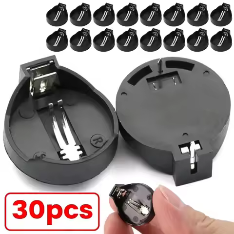 30/20/10PCS Button Battery Holder BS-2450 Pin BS-2450-2 Battery Holder Box CR2032 Universal Horizont