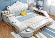 เตียงฟูล ออฟชั่น รุ่น j3 Princess bed  Full Option Bed j3  เตียงฟูลออฟชั่น เตียงนอน6ฟุต ชุดเตียงโซฟา