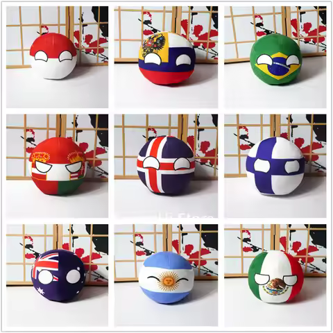 Polandball Plush Dolls Australia Poland Brazil Belarus Mexico Portugal Countryball Stuffed Pillow To