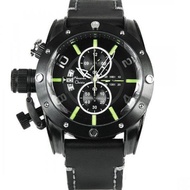 Alexandre Christie Men's Chonograph Black Leather Strap Authentic Watch 6231MCLTBBAGN