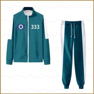 YT2 2PCS/set Squid Game Season 2 zipper Hoodie coat trousers long sweatpants YT2