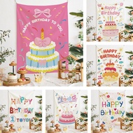 Taiwan Shipping Special Offer Birthday Tapestry Birthday Background Cloth Children Birthday Decorati