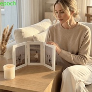 EPOCH Folding Photo Frame, Rectangular Triplex Frame Desktop Picture Frame, Commemorative Frame Mode
