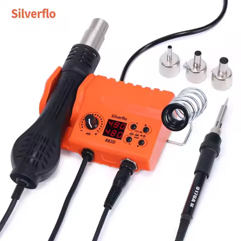 Silverflo 882D Soldering Station 750W Hot Air Soldering Iron Station Welding Station for BGA SMD PCB