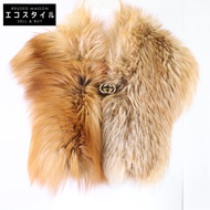 Gucci 【成色極佳/國內正品】166008.XP155 GG五金狐狸毛披肩 【二手】