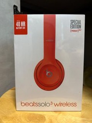 Beats Solo3 Wireless 頭戴式耳機 - (PRODUCT)RED 橙紅色