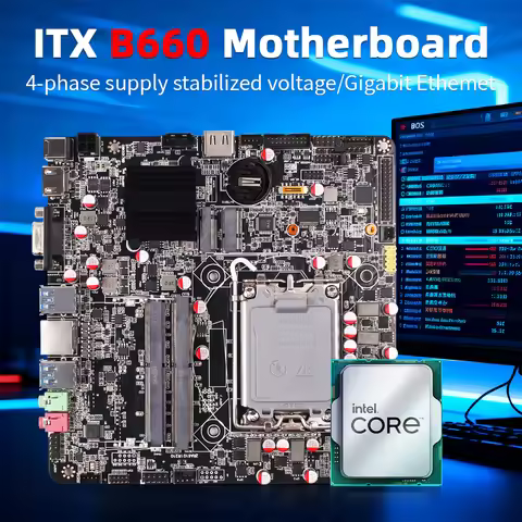 SZKIOSK Intel Mini Motherboard B660 Support lga 1700 CPU DDR4 3200MHz Motherboard 4-phase supply sta