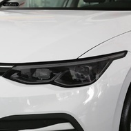 Car Headlight Protective Tint Film Smoke Black Transparent TPU Sticker For Volkswagen VW Golf 8 MK8 