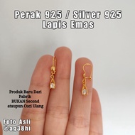 Sterling Silver Earrings Authentic 925 Silver Women's Gold Plated Yellow Gold Beautiful Luxury Genui