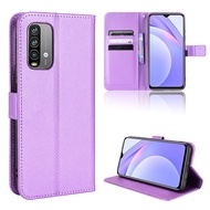 Xiaomi Redmi 9T Casing Flip Phone Holder Stand Redmi 9T Case Wallet PU Leather Back Cover