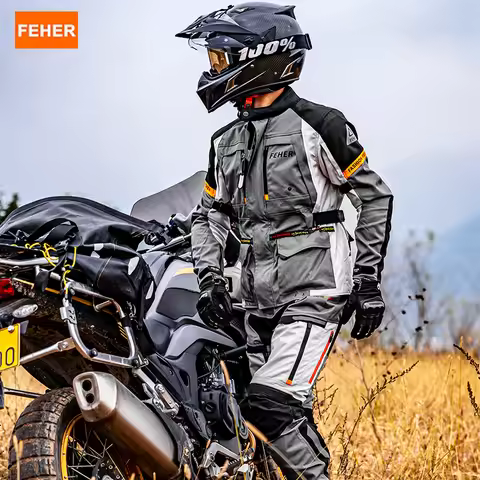 FEHER All Seasons Motorcycle Touring Suit Man Waterproof and Windproof Motorcycle Rally Suit 3 Layer