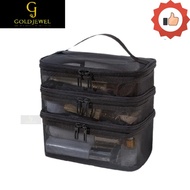 [MDJ]  Make Up Organizer Bag, Large Capacity Transparent Mesh Travel Cosmetic Bag, Multifunctional S