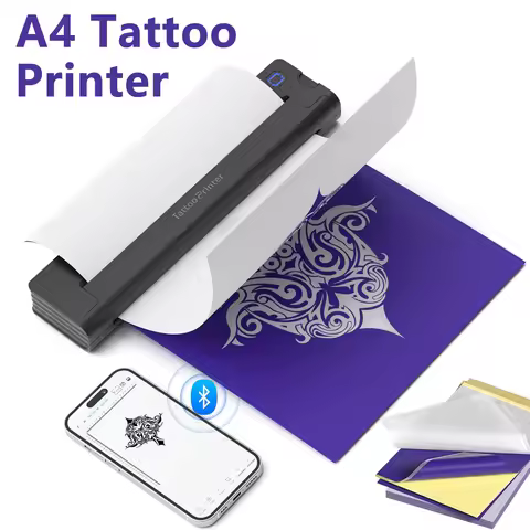 A4 Mini Tattoo Printer Wireless Portable Printer Mobile PDF Document Photo Office A4 Paper Compatibl