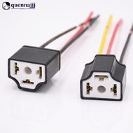 QUENNA 2Pcs H4 Car Headlight Bulb Lampholder 3-hole Ceramic Wire Wiring Bulb Light Beam Socket Plug 