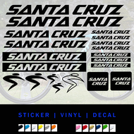 Santa Cruz Santacruz Logo Custom Sticker Basikal Frame Bicycle MTB Road Bike Trek Set
