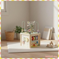 [HomylaeMY] Wooden Activity Cube Multifunction Physical Skills Toy Learning Cube Toy Educational Bab