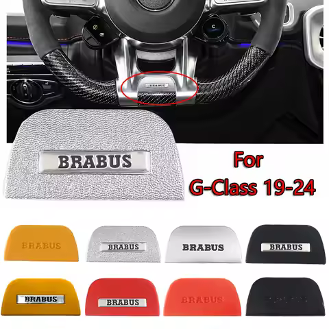 1pcs 3D 56mm x 30mm BRABUS steer wheel emblem Car Steering Wheel Sticker Car Interior Emblem Car Acc