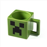 **Minecraft Themed Ceramic Mug Set | Grass Block TNT Creeper Design | 51-100ml Eco-Friendly Ceramic 