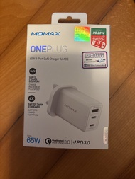 MOMAX ONEPLUG 65W 3頭 GaN 充電器