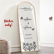 🔥 PROMO STICKER 🔥 Sticker Cermin Acrylic Welcome Board Wedding Engagement