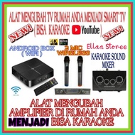 Tv Android Box Wifi / Mixer / 2 Mic Wireless / Alat Karaoke Di Youtube
