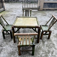 Bamboo Handmade Table Bamboo Dining Table Office Stool Table Tea Table Carbonized Retro Household Co