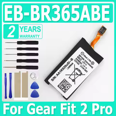 200mAh EB-BR365ABE Replace Battery For Samsung Gear Fit 2 Pro SM-R365 R365 Bateria + with Tools
