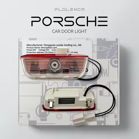 2pcs Car Door Lights For Taycan Cayenne Macan 992 991 718 Boxster Cayman GTS S HD LED Lamp refit Las