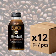 UCC  日本上島咖啡 - 黑の余韻 無糖黑咖啡 - 375克 x 12 (新舊包裝隨機發送)