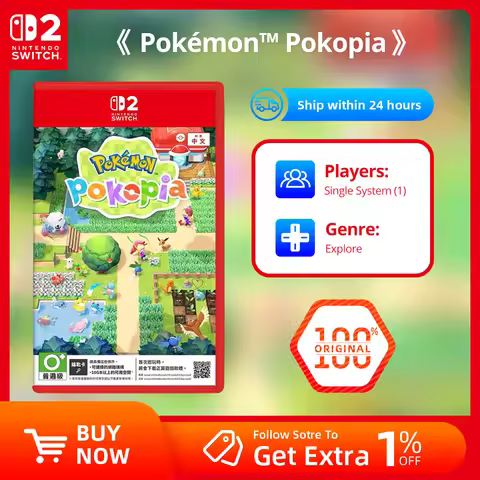 Nintendo Switch 2 Game Deals - Pokémon Pokopia - NS2 Games Cartridge Physical Card Support TV Tablet