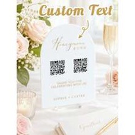 Personalized Wedding QR Code Sign, Customizable QR Code And Text, Link To Your Honeymoon Fund Or Pay