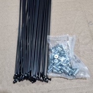 Bmx bicycle spokes rims 20 187mm stainless black 72pcs 36pcs