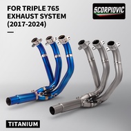 Suitable for StreetTriple 765 765RS 765R 765R motorcycle titanium alloy front pipe exhaust pipe asse